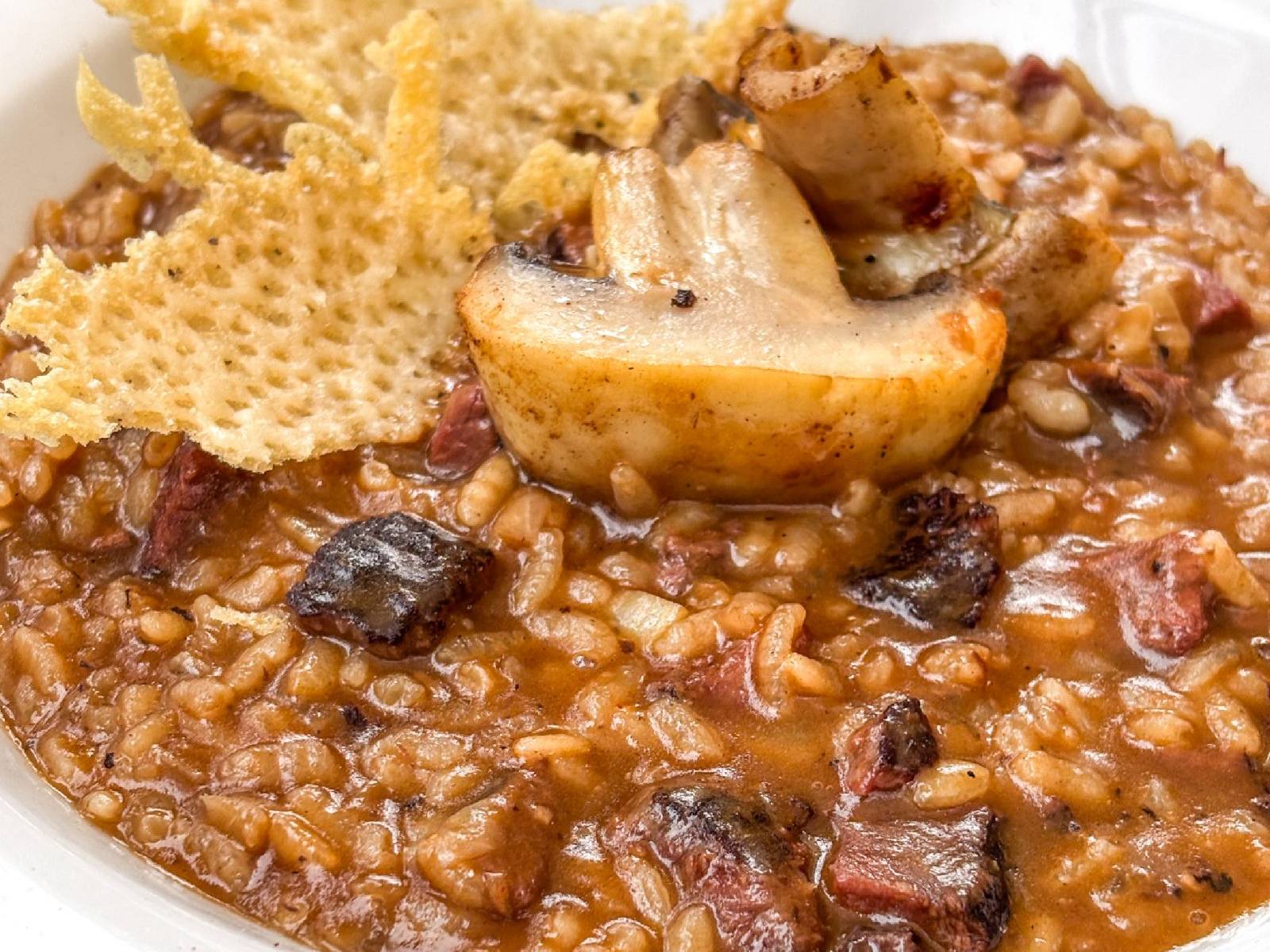 Risotto de carrillera de ternera al vino tinto, de Zebra Steak & Grill